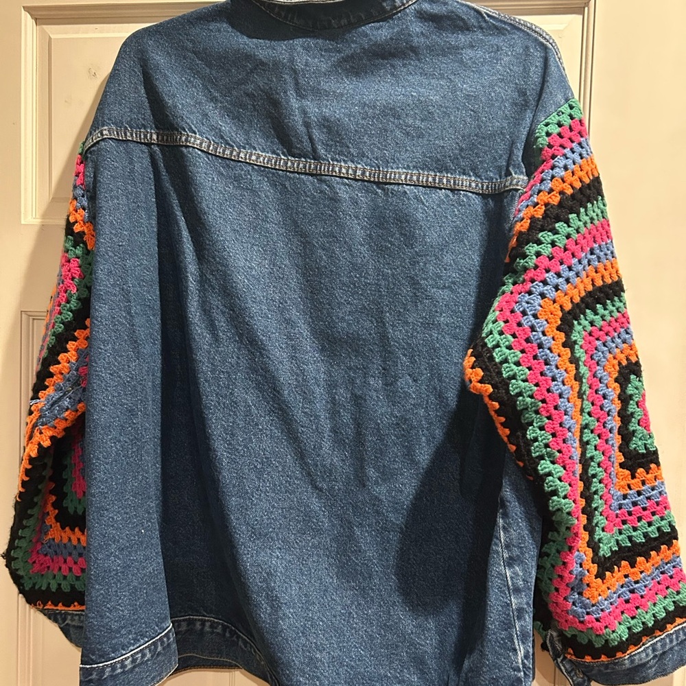 FARM Rio Denim Blue Crochet Jacket - Picture 10 of 12